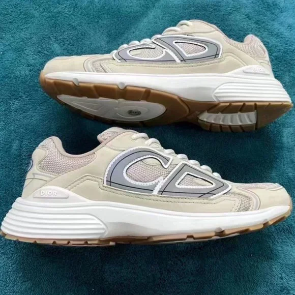 Dior B30 fabric casual sneakers Cream US 6 - Picture 4 of 5